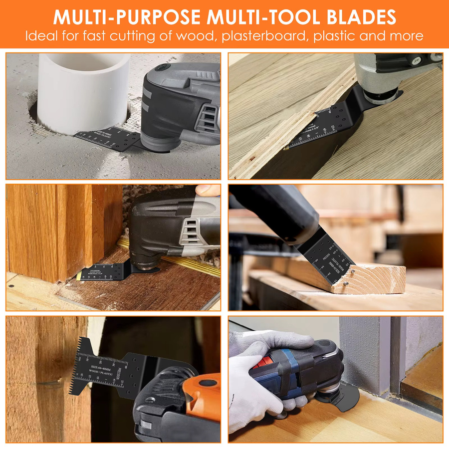 Hands DIY Set mit 27/12 Stück oszillierenden Sägeblättern als universelle Multi-Tool-Schneidklingen zum Schneiden von Holz, Metall und Kunststoff - Bild 6