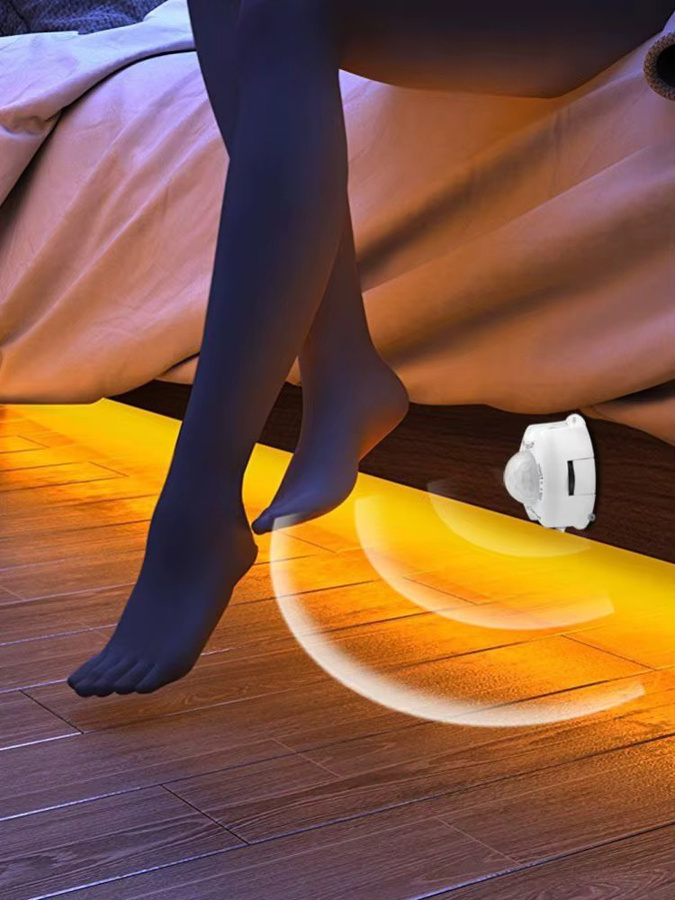 CHNAITEKE LED-Lichtschrank mit PIR-Bewegungsmelder und Nachtlicht, 12 V LED-Streifen für Küche, Schlafzimmer, Badezimmer und Treppe - Bild 7
