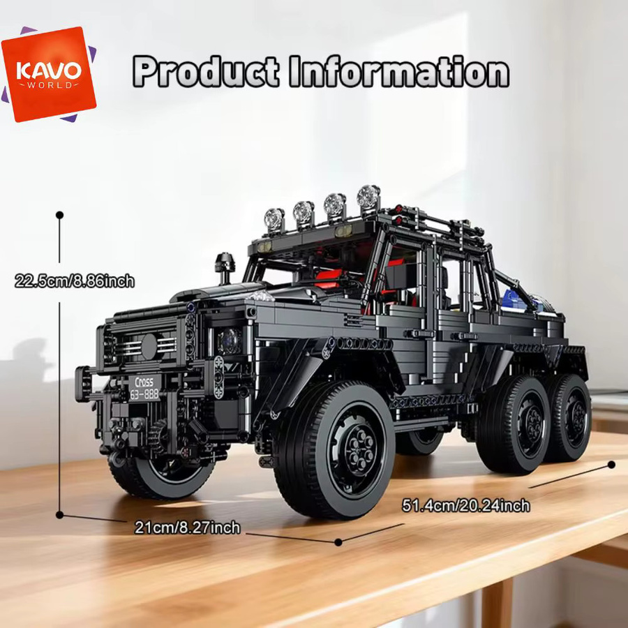 KAVOWORLD Offroad-Fahrzeug, Schwerlast-LKW-Modell, 1:8, Bausatz - Bild 2