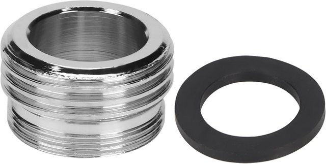 mfySpace Adapter für Küchenarmatur und Umstellventil zur Verbindung von Küchenspüle und Gartenschlauch, Messing, Grau/Silber - Bild 1