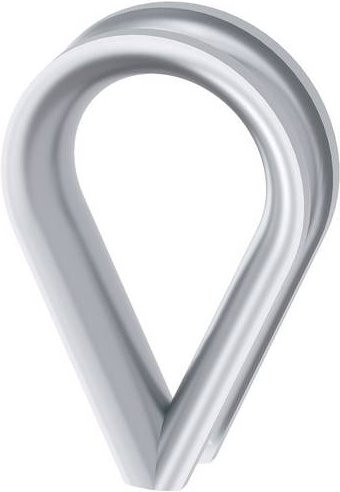 Siemens Seilkausche 4mm aus Edelstahl in Silber, 4er-Set - Bild 1