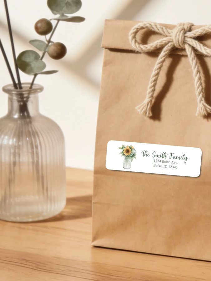 Personalisierte Geschenk-Adressetiketten mit individuellem Namen und Botschaft, weiße Aufkleber aus Papier für Geschenkverpackungen und Versand - Bild 5
