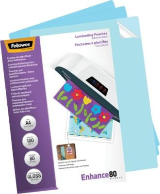 Fellowes Laminierfolie DIN A4 transparent 80 Micron 100 Stück - Bild 2