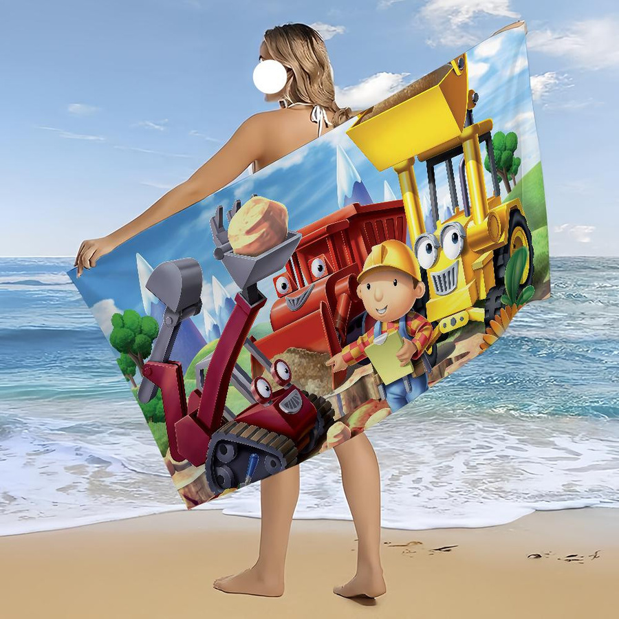 Schnelltrocknendes Handtuch von Shanika Chen mit Cartoon-Design, ideal für Strand, Pool und Reisen, Mehrfarbig, Breite: 30 cm, Höhe: 60 cm - Bild 3
