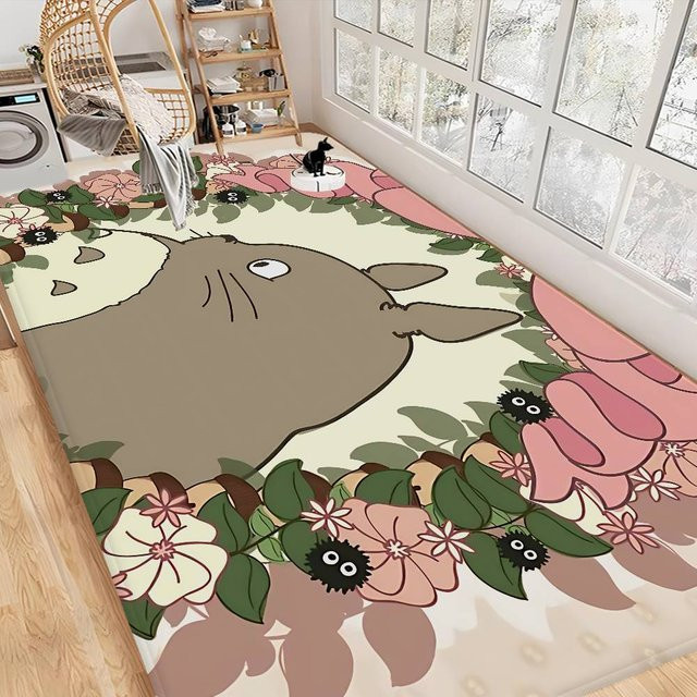 Rutschfeste Totoro Fußmatte von Potdemiel im nordischen Stil, Mehrfarbig, B/T: 60 x 40 cm - Bild 1