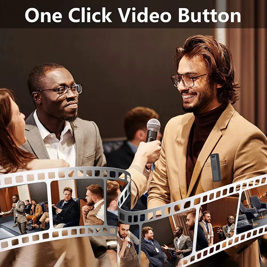 Occkic Mini Action Kamera mit 1080P HD Wifi, Tragbare Digitale BodyCam mit IR Nachtsicht in Schwarz - Bild 4