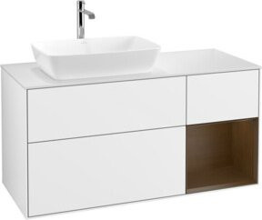 V&B Waschtischunterschrank Finion mit Wandbeleuchtung, Weiß lackiert, Breite: 120 cm, Tiefe: 50,1 cm, Höhe: 50,1 cm - Bild 1
