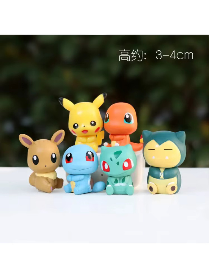 TAKARA TOMY Pokémon Pikachu Charmander Squirtle, Action Figur, 6-teiliges Set - Bild 4