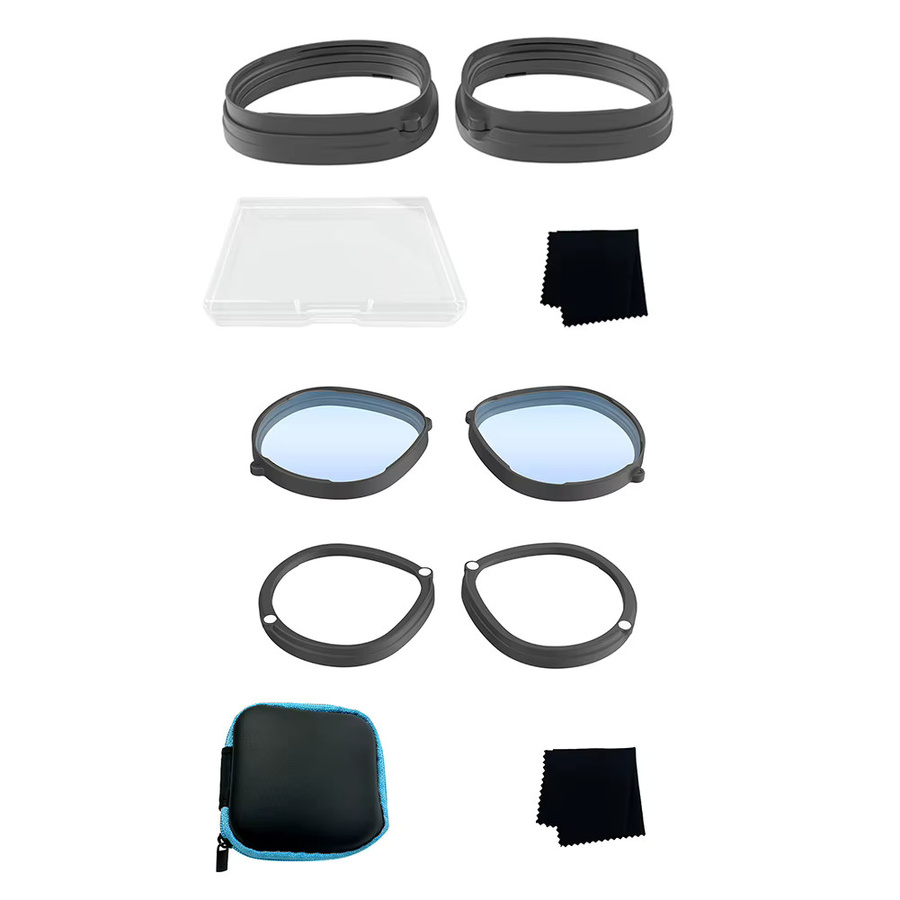 VODOOL Linsenschutzrahmen für Meta Quest 3S VR-Brille mit magnetischen Anti-Blaulicht-Gläsern in Schwarz - Bild 2