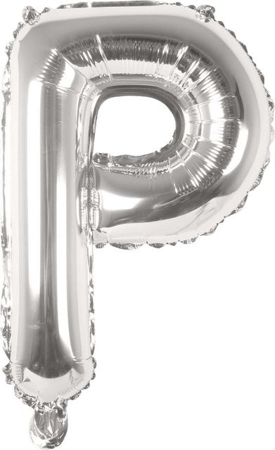 Rico Design Folienballon Buchstabe in Silber, Höhe: 36 cm - Bild 1
