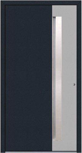 KNOCK Aluminium-Haustür Marte mit Glaseinsatz, anthrazit und graubeige, modern, RC2 - Bild 1