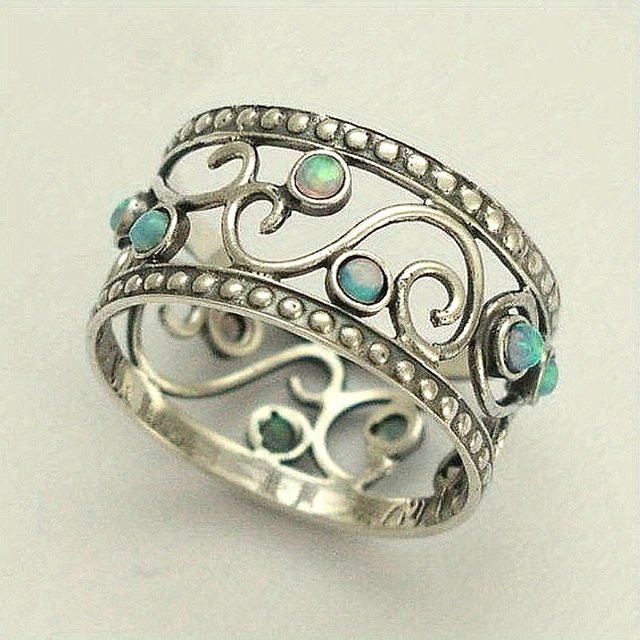 YoYo Ring, Synthetischer Mondstein, Damen - Bild 1