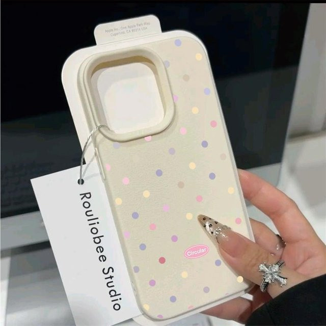 Luxus INS Polka Dots Handyhülle für Motorola Edge 50 Fusion, NEO Stylus, G85 5G, G84, G54, G35, G34, G05, G15 und G Play 2025 in Multicolour - Bild 1