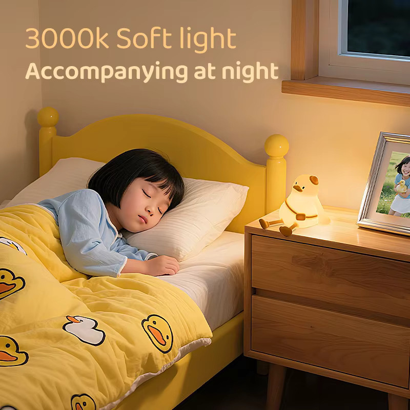 GGBEE Ente Silikon Nachtlicht LED Tischlampe für Kinderzimmer und Schlafzimmer - Bild 4
