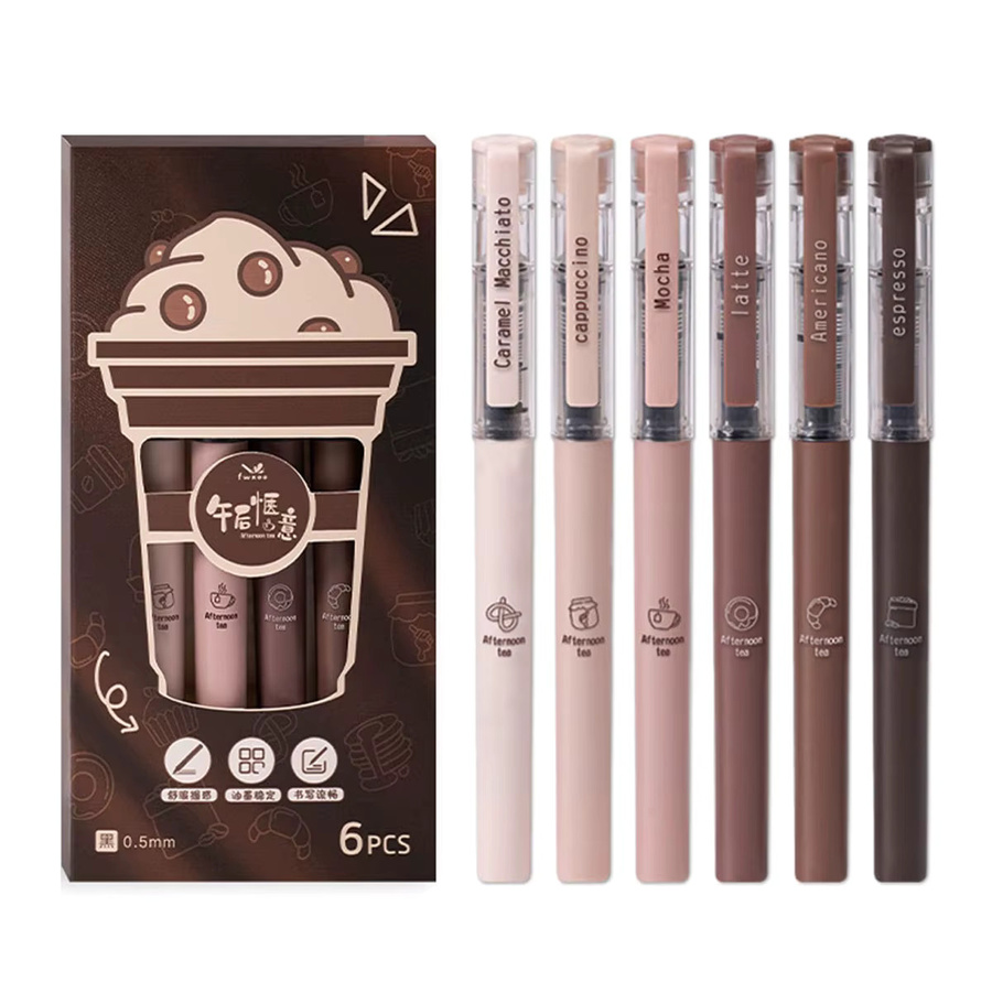 3/6-teiliges Gelschreiber-Set mit schwarzer Tinte, 0,5 mm feine Spitze, schnell trocknende Tintenroller für Schule und Studium - Bild 6