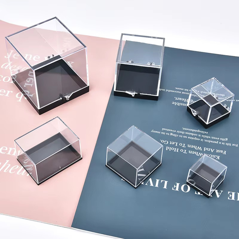 ZTOYL Aufbewahrungsbox mit Deckel, Edelstein-Display, Münzbehälter, transparenter Behälter, Mini-Quadratwürfel, Acryl-Etui, 1 Stück - Bild 2