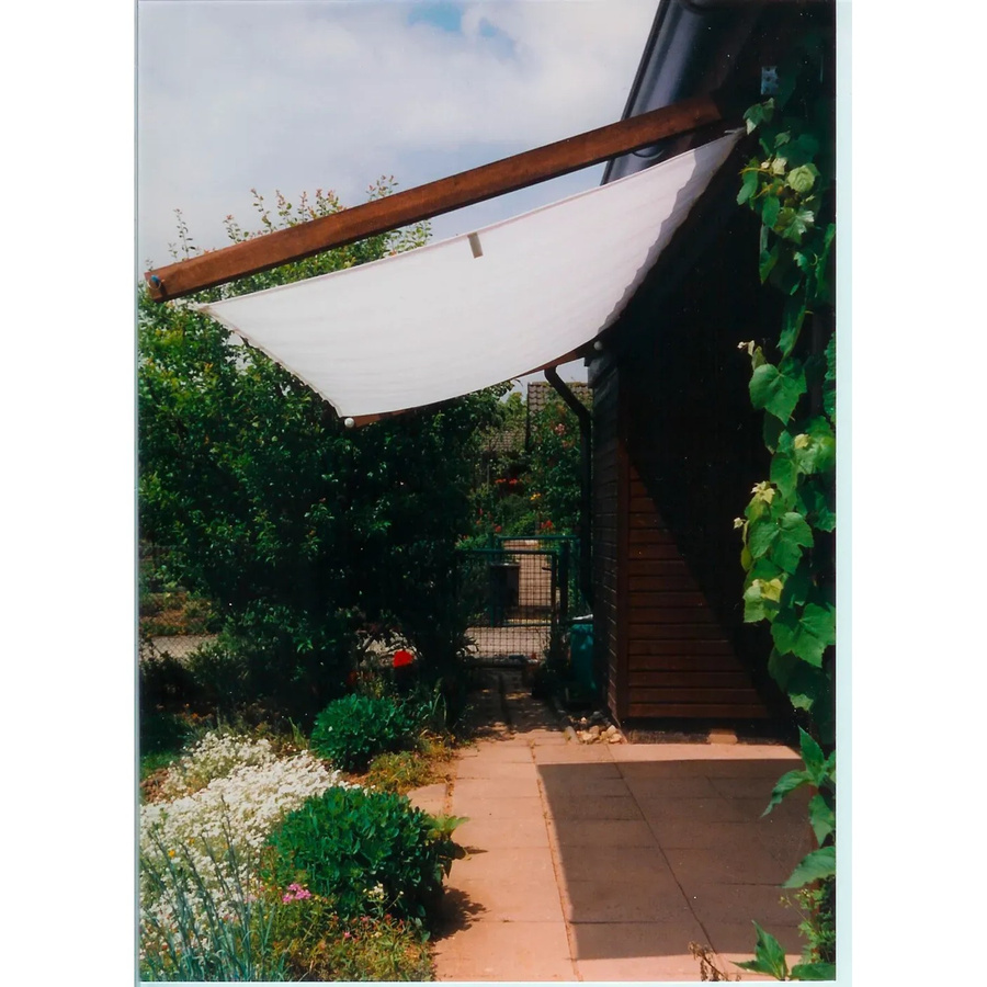 FLORACORD Pergola-Bausatz rechteckig mit Sonnensegel aus Polyester in Weiß, B/T: 270 x 140 cm - Bild 3