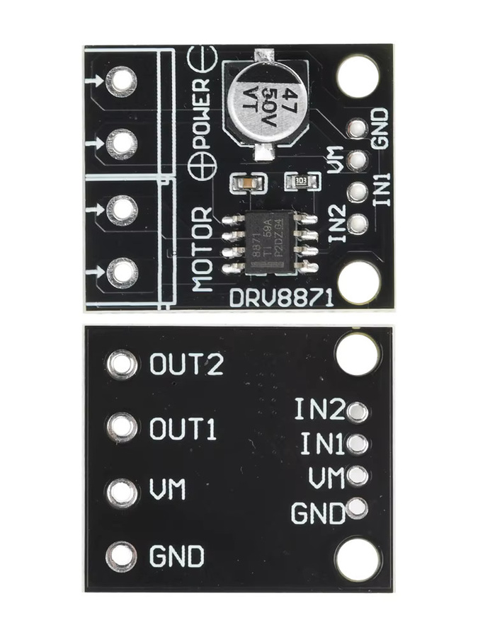 Aideepen DRV8871 H-Bridge Brushed DC Motor Driver Breakout Board PWM-Steuermodul in Schwarz mit 3,6 A maximaler interner Strommessung (6,5–45 V) - Bild 4