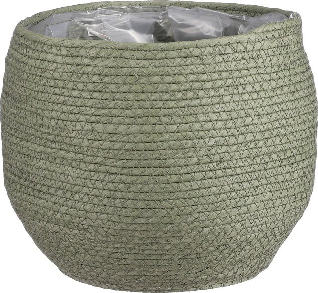 Mica Decorations Jorck Korb rund Grün Höhe: 24 cm, Durchmesser: 26 cm - Bild 1