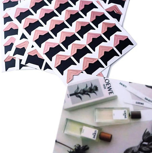 120 Stück Binchi Outdoor Product Vintage Ecke Kraftpapier Aufkleber in Rose Gold für Scrapbooking und Fotoalbum Dekoration - Bild 1