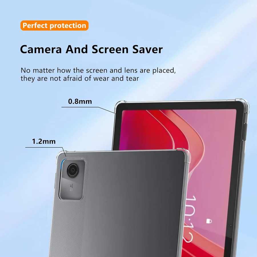 Stoßfeste TPU-Schutzhülle für Lenovo Tab M11 (11 Zoll) TB330FU und Xiaoxin Pad 2024 11 Zoll TB331FC mit Airbag-Schutz, transparent - Bild 2