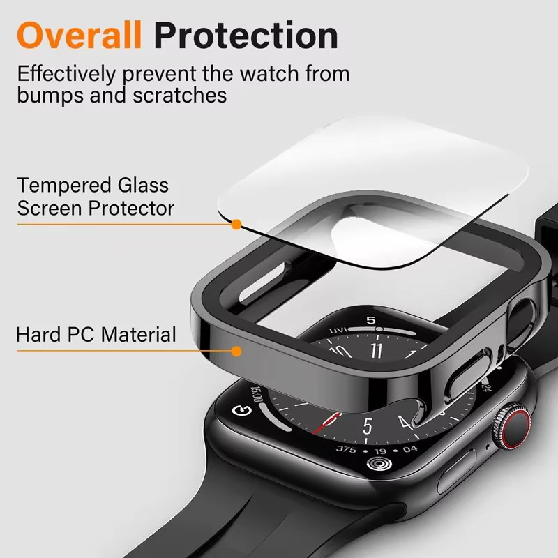 Schutzhülle für Apple iWatch-Serie, PC, 41 mm, 45 mm, Unisex - Bild 2