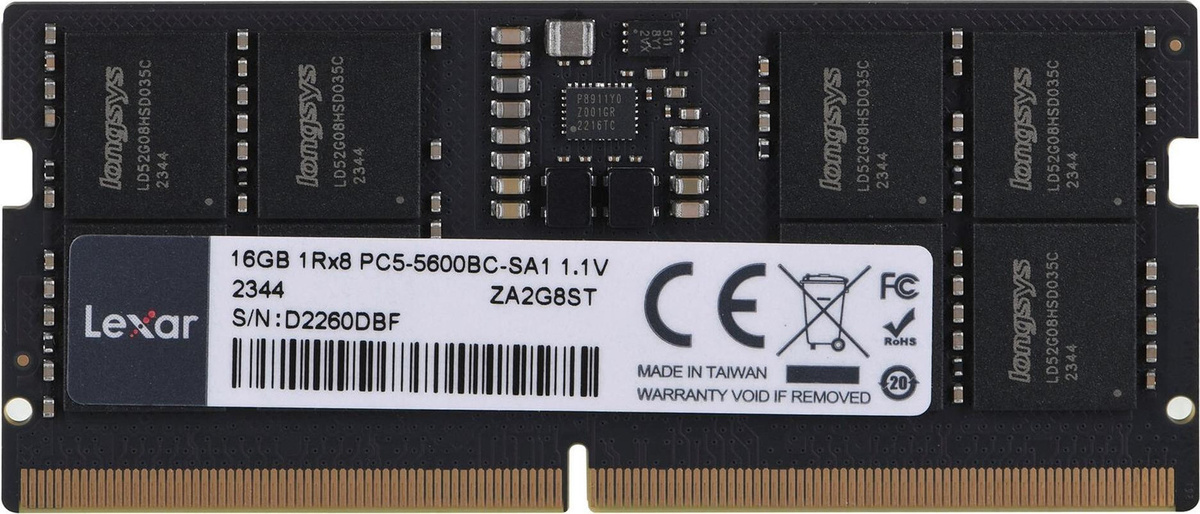 Lexar LD5S16G56C46ST-BGS DDR5 RAM Modul, 16 GB, 5600 MHz - Bild 1
