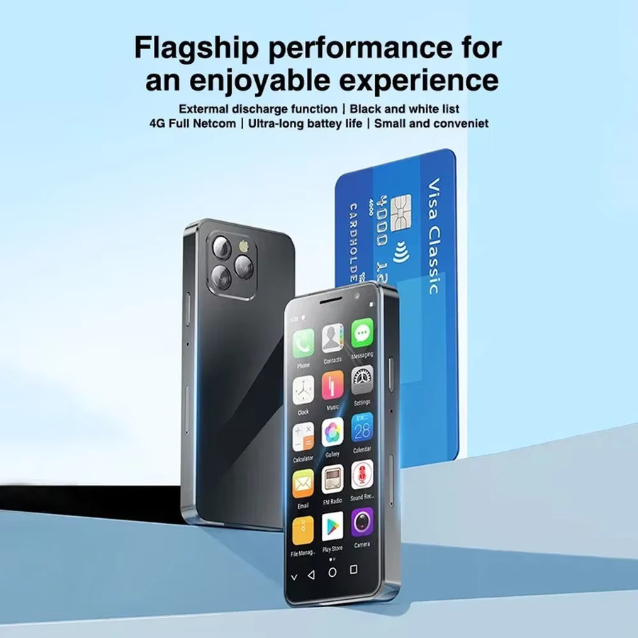 SOYES XS16 PRO Mini-Smartphone Schwarz mit 128 GB Speicher, 4 GB RAM, Android 9.0, MTK6762 Octa Core, 4G LTE, 2100 mAh Akku, WiFi und OTG-Unterstützung - Bild 3