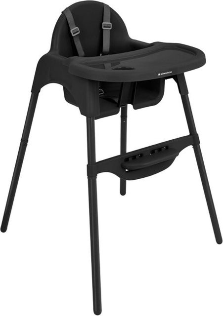 Kikkaboo 2 in 1 Hochstuhl Jammy für Kinder in Schwarz mit Fußstütze, Sicherheitsgurt und Bechervertiefung - Bild 1