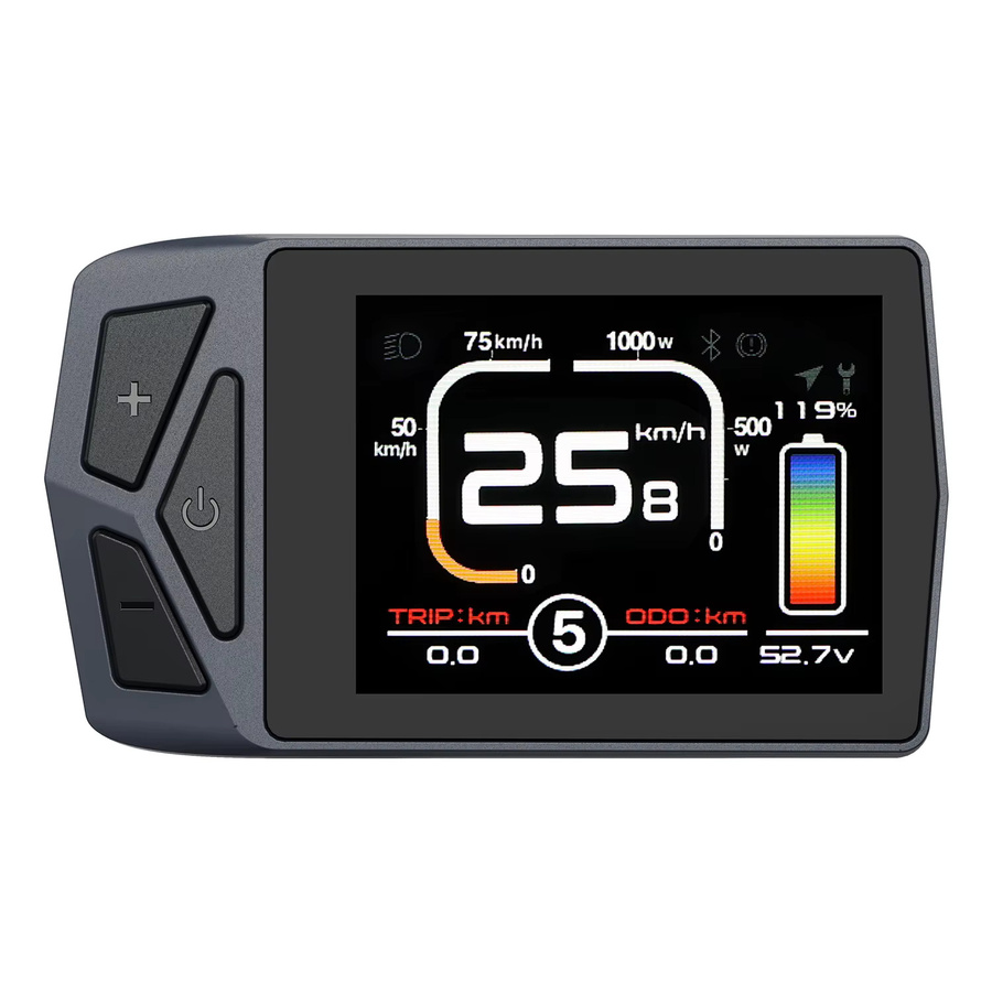 EKD01 E-Bike Display 2,4 Zoll TFT Farbdisplay für Bafang CAN-Protokoll Mittelmotor, Schwarz, IP67 Wasserdicht, E-Bike Computer mit Typ-C Ladeanschluss für BBS01B BBS02B BBSHD - Bild 2