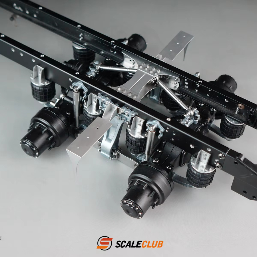 SCALECLUB 1/14 RC Truck Airbag-Aufhängungssystem, Zubehör, Metall, Schwarz - Bild 1