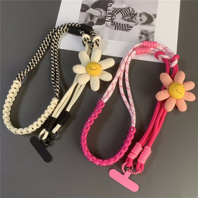 DOLANBIA Handy Lanyard mit Blumenmuster als multifunktionale Umhängetasche und Handgelenk Strap in Multicolour - Bild 1