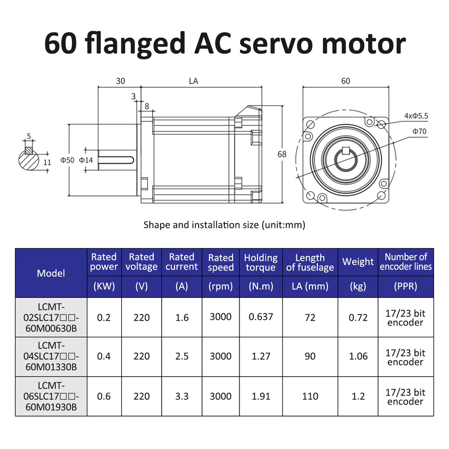 Lichuan EtherCAT Servomotor Set mit Servotreiber LC10E und 3m weichem Kabel für CNC-Kits (200W, 400W, 600W) - Bild 3