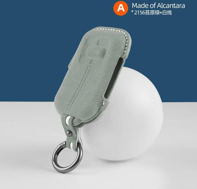 Schlüsselanhänger Hülle aus Alcantara Wildleder für Zeekr 001 9X 2026 in Grau - Bild 1