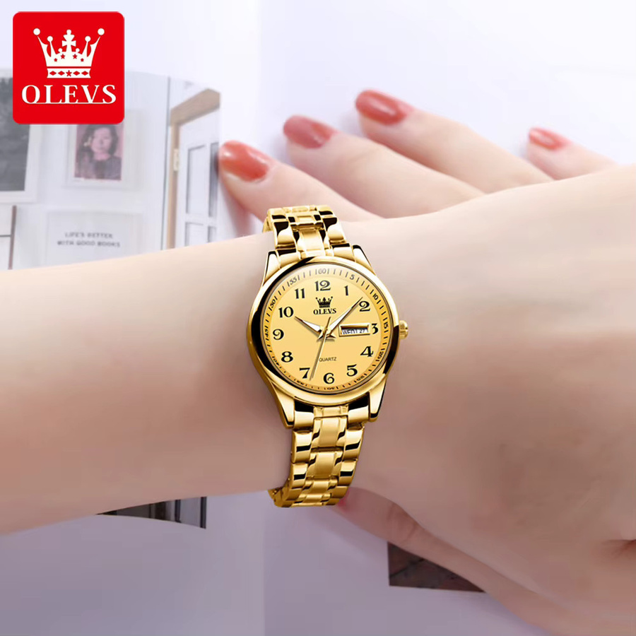 OLEVS Digitaluhr, Quarz, Edelstahl, Silber, Damen - Bild 4