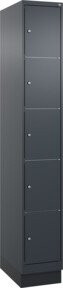 C+P Schließfachschrank Classic PLUS mit Sockel und 1 Abteil in Anthrazitgrau, H x B x T: 195 x 30 x 50 cm - Bild 1