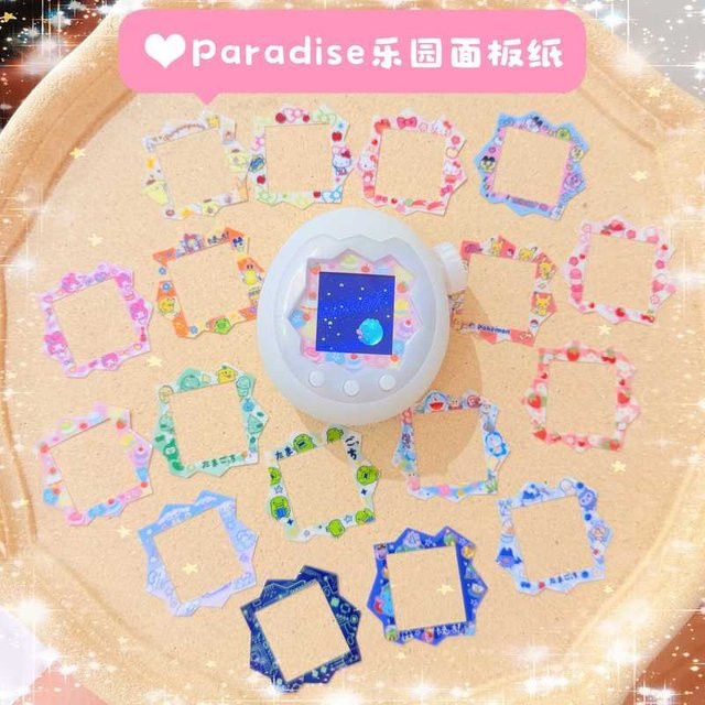 Bandai Tamagotchi Paradise Panel-Papier, Erdbeer-Dessert-Stil, dekoratives Papier - Bild 1