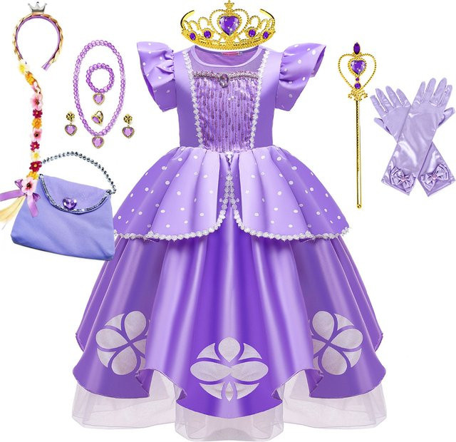 MESOQ Sophia Rollenspiel-Kostüm, Prinzessin, Lila, Textil - Bild 1