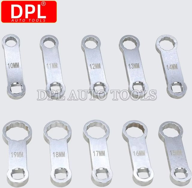 DPL Drehmomentschlüssel-Adapter-Set 12-Punkt, 10-teilig, 3/8 Zoll Antrieb, Metrisch 10mm - 19mm, Silber - Bild 1