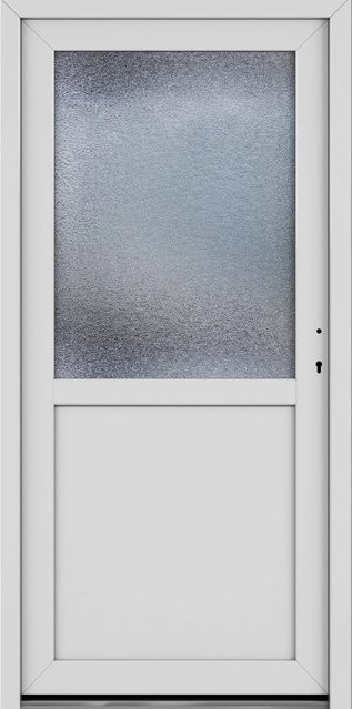Roro Nebeneingangstür OKE 1155 Kunststoff mit Glaseinsatz Weiß B: 98 cm, H: 198 cm, DIN Rechts - Bild 1
