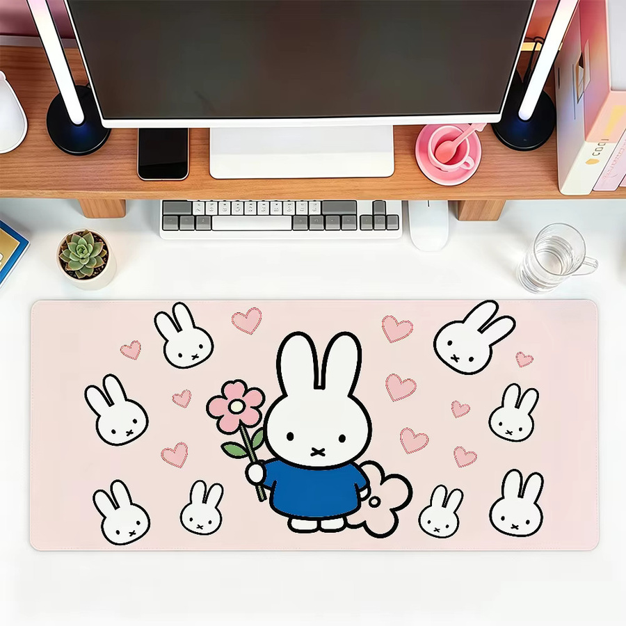 Miffy Mauspad in Pink für Büro und Gaming, rutschfest und wasserdicht - Bild 6