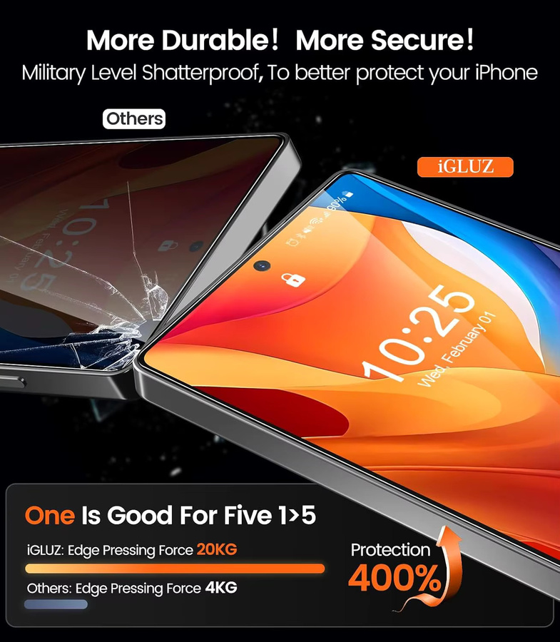 Samsung Galaxy S25 S24 S23 S22 S21 S20 Plus FE Schutzfolie aus gehärtetem Glas, transparent, 2-4 Stück - Bild 4
