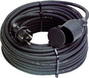 as-Schwabe Gummi-Kabelverlängerung H07RN-F3G1,5 Schwarz 10 m IP44 - Bild 1
