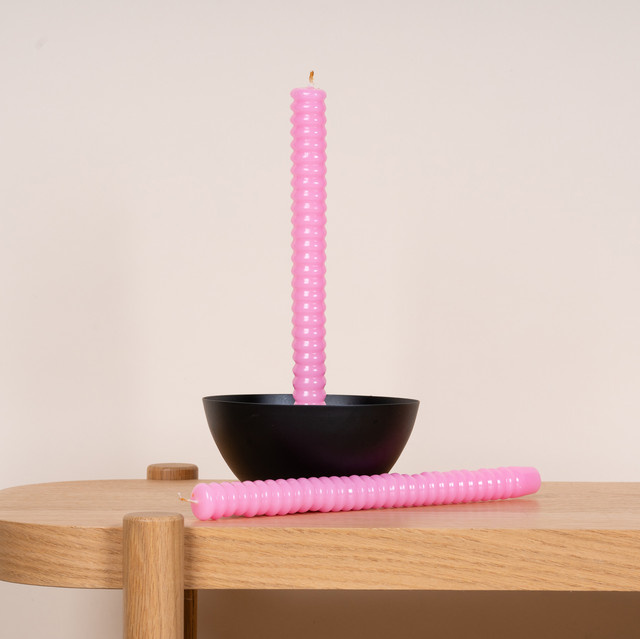 BLUME2000 Stabkerzen Twist in Pink, 2er Set - Bild 1