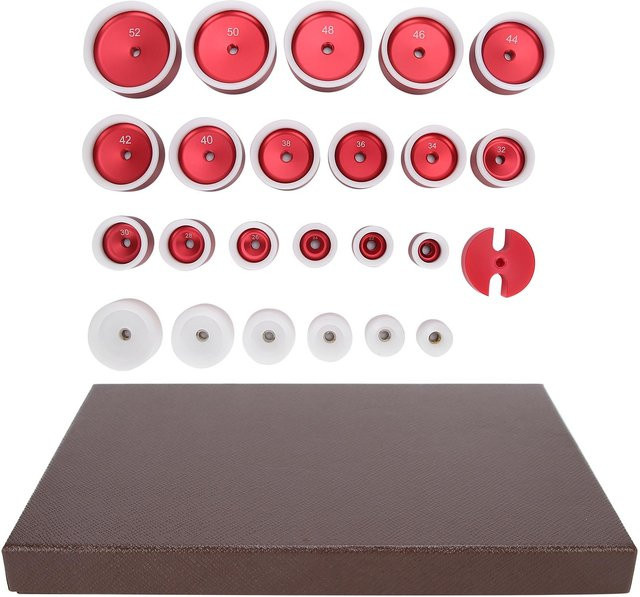 DIYelecs Uhrgehäuse-Pressmaschine Matrizensatz, Aluminiumlegierung, Rot - Bild 1
