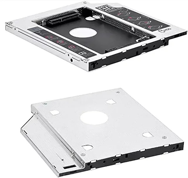 FTBTOC Aluminium SSD-Halterung für 2,5 Zoll Festplatten, SATA 3.0, 9,5 mm, Silber - Bild 1