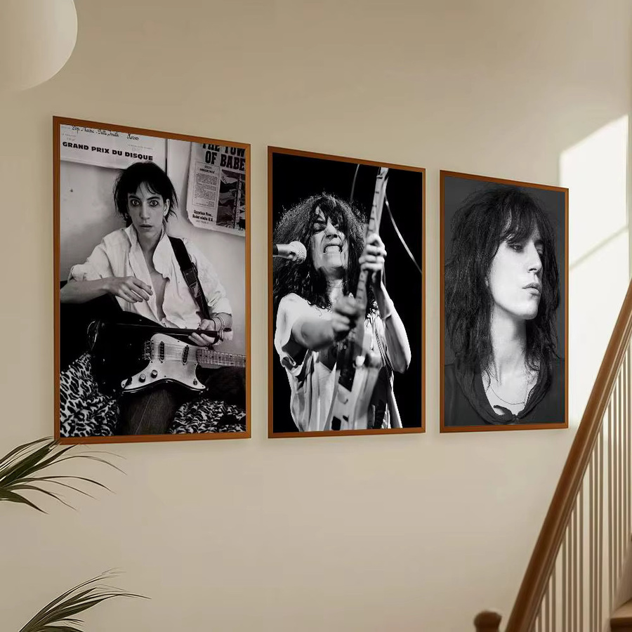Rastar Singer Patti Smith Poster-Aufkleber, wasserfester Wandkunstdruck in Schwarz, Rechteckig - Bild 3