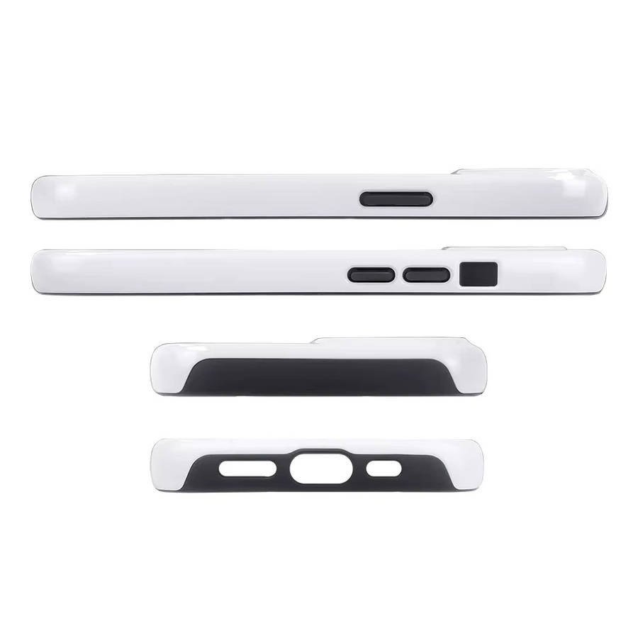 FONLYU 5er Set 3D Sublimations-Wärmeübertragungs Folie für Samsung S22 S23 Plus S24 S25 Ultra Glänzende 2-in-1 Handyhüllen in Weiß - Bild 2