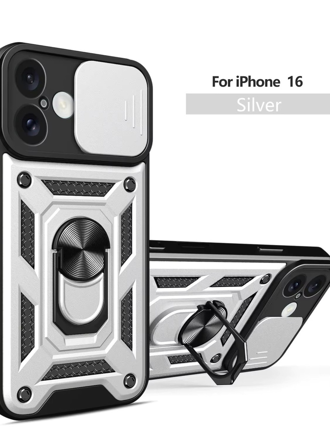 Stoßfeste iPhone 16 Schutzhülle mit Kameraschutz in Schwarz - Bild 7