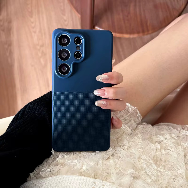 Silikon-Handyhülle mit Business-Textur und Polka Dot Muster für Samsung Galaxy A14 A54 A03 Core A03S A02S A13 A23 A12 A32 A22 4G in Blau - Bild 4